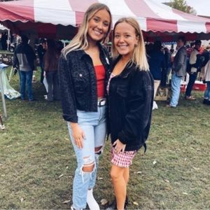 cheetah print denim jacket